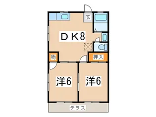 リ-ベ高部の間取り