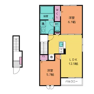 リシェル スクエアI【2階】の間取り