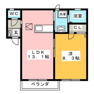 コーポFUJI VII【2階】の間取り