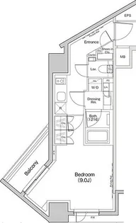ザ・パークハビオ荏原中延プレイス【2階】の間取り