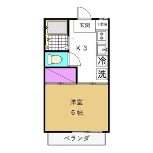 埼玉県所沢市小手指町4【アパート】の間取り