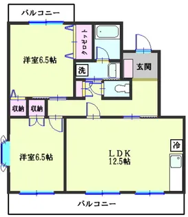 SOUTH HILLS【1階】の間取り