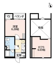 1Kの間取り画像