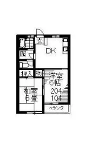 サンフラワーN【2階】の間取り