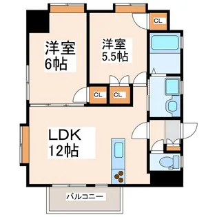 グリーンコート南熊本【5階】の間取り