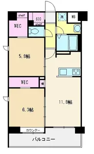 埼玉県朝霞市北原1【マンション】の間取り