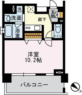メゾンシンテイI【5階】の間取り