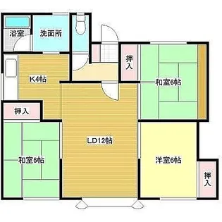 ハイツフォーレスト【1階】の間取り