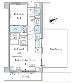 インスタイルレジデンス本駒込【6階】の間取り
