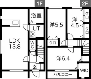 神奈川県大和市福田【アパート】の間取り