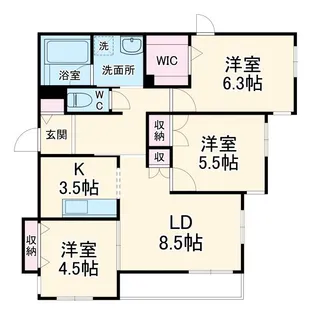 POLARIS新都心【1階】の間取り