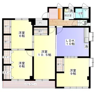 メゾンドール黄金【3階】の間取り