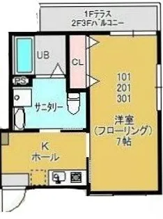 埼玉県蕨市錦町5【アパート】の間取り