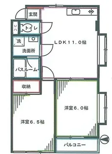 第5泉マンション【2階】の間取り