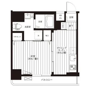 リーノ新宿若松町【4階】の間取り