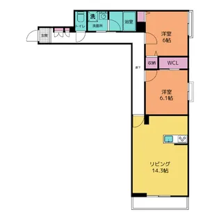 Lien栄町【3階】の間取り