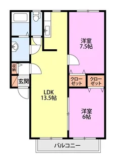 ウエストタウン【1階】の間取り