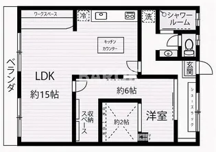美野島シャトー【5階】の間取り