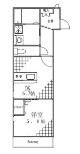 千葉県船橋市本町3【アパート】の間取り