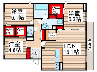 ブルメール【1階】の間取り