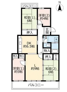 URオークタウン東茨木【4階】の間取り