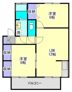 セジュールウエストA【2階】の間取り