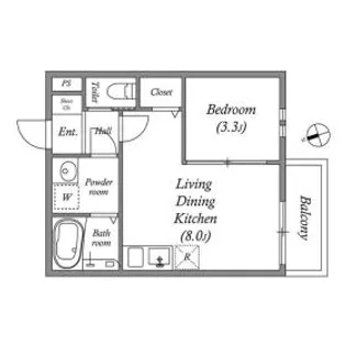 REGIES姫島II【2階】の間取り