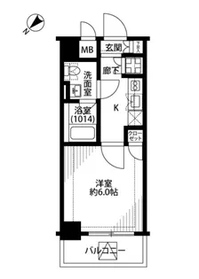 プレール・ドゥーク文京茗荷谷【3階】の間取り