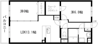 グランストーク高丘北【2階】の間取り