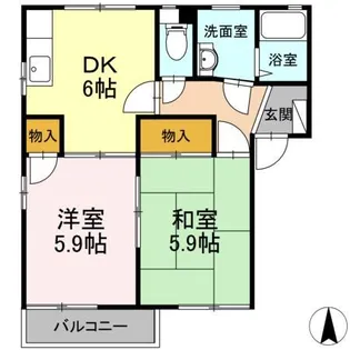 メイゾンアプリコット B【2階】の間取り