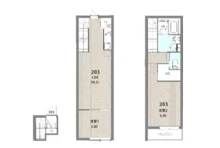 ミハス中野新井薬師II【2階】の間取り