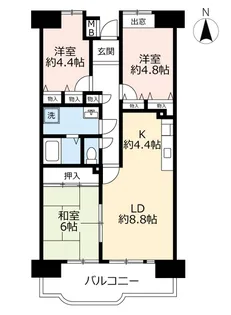 URアーバンラフレ志賀【3階】の間取り