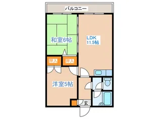 ロイヤルレインボ-平岸A【4階】の間取り