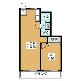 港南マンション【3階】の間取り