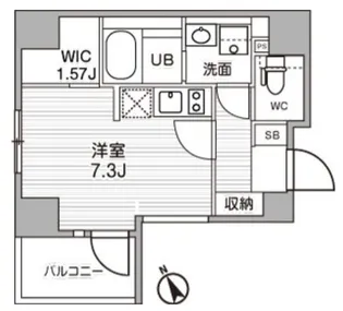 シーズンフラッツ武蔵小山【12階】の間取り