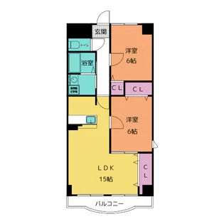 シティーコート二本木新町【5階】の間取り