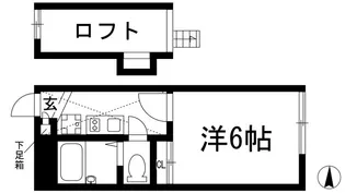 石橋蛍池マンション【2階】の間取り