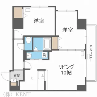 ラクラス円山公園【10階】の間取り