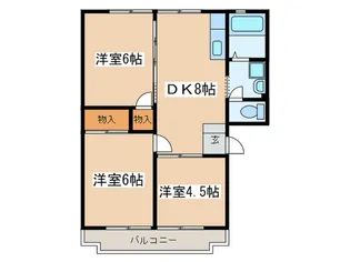ブル-メゾンB【2階】の間取り
