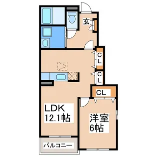 クランベリーコート【1階】の間取り