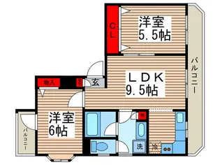 JLBグランエクリュ南行徳【2階】の間取り