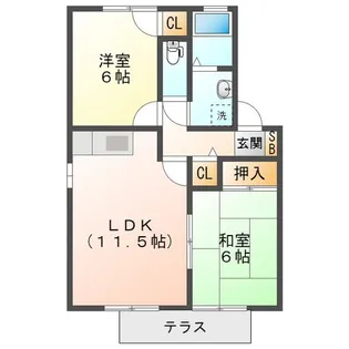 ファミール高岡台【1階】の間取り