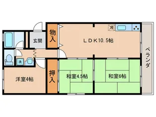 ボナ-ル西井【4階】の間取り