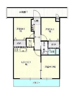 ボアソルチ【3階】の間取り