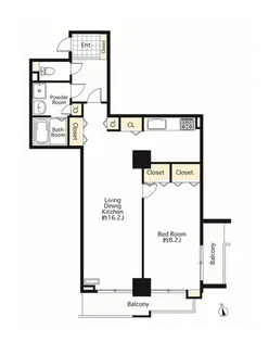 シーリアお台場一番街(SA借上)【29階】の間取り