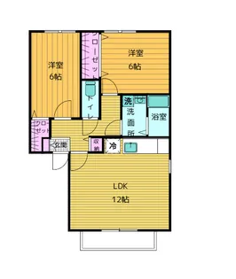 グランシャリオ世安【1階】の間取り
