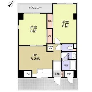 ベルカント相模大野【7階】の間取り