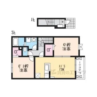 ディオーネ・ジエータ甲賀【2階】の間取り