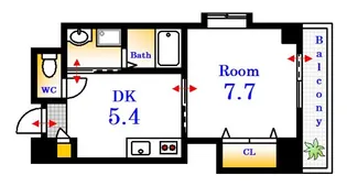 ルミエール堺町【4階】の間取り