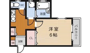 モン・シャンブル【2階】の間取り